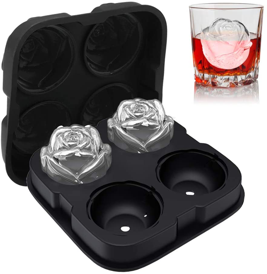 Silicone Ice Cube Mould And Tray Rose