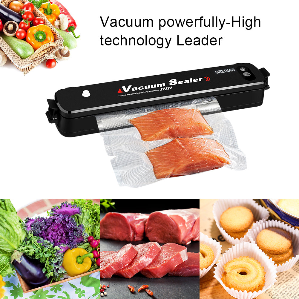REELANX Vacuum Sealer V2 125W Built-in Cutter Automatic Food Packing Machine  10 Free Bags Best Vacuum Packer for Kitchen
