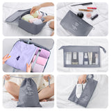 Packing Cubes for Suitcase,Geediar 9 PCS Travel Luggage Packing Organizers Waterproof Travel Essentials Bag Clothes Shoes Cosmetics Toiletries Storage Bags(a-Grey)