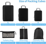 Compression Packing Cubes for Suitcase, 6PCS Travel Bags Organizer for Luggage, Organizer Cubes for Travel Essentials, Cubes for Travel Accessories