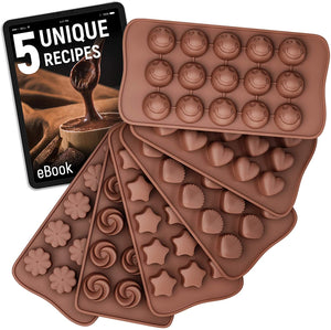 GEEDIAR 6pc Silicone Molds Food Grade Non-Stick Easy To Use And Clean Candy Molds
