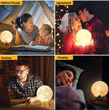 15 cm LED Moon Lamp 3D Print Moon Light with Remote Control,Portable Night Light Lamp with Touch Control, Built-in Battery, Dimmable, 16 RGB Moonligh Color, PLA+PVC Material