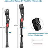 GEEDIAR Adjustable Bicycle Kickstand, Bike Side Support Kick Stand for 22 24 26 Inch