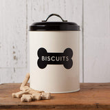 GEEDIAR Dog Treat Container Plus Bone-Shaped Cookie Jar Durable Dog Biscuit Tin Canister