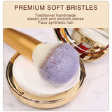 GEEDIAR 24pcs Premium Cosmetic Makeup Brush Set for Foundation Blending Blush Concealer Eye Shadow