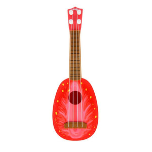 GEEDIAR Geediar Creative Fruit Style Guitar Toys 4 string Musical Instrument Toys for 2-4 Years old Children (Strawberry)