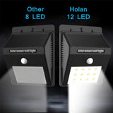 Waterproof IP64 Solar wall lights with motion detector