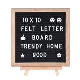 GEEDIAR Changeable Letter Board 10’’ X 10’’, Felt Message Board Include 322 Letters and Wooden Frame