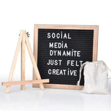 GEEDIAR Changeable Letter Board 10’’ X 10’’, Felt Message Board Include 322 Letters and Wooden Frame