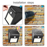 Waterproof IP64 Solar wall lights with motion detector