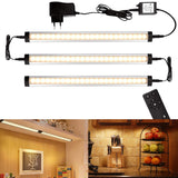 GEEDIAR 3 Cabinet light with remote control 4W LED Aluminum housing Power operated Complete set, dimmable warm white light color