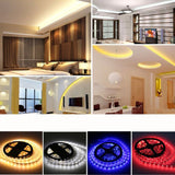LED RGB Strip 5m with remote control 5050 SMD self-adhesive dimmable extendable cuttable with memory