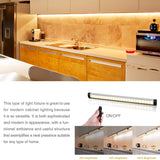 GEEDIAR 3 Cabinet light with remote control 4W LED Aluminum housing Power operated Complete set, dimmable warm white light color